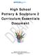 High School Pottery & Sculpture 2 Curriculum Essentials Document