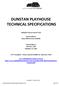 DUNSTAN PLAYHOUSE TECHNICAL SPECIFICATIONS