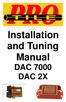 Installation and Tuning Manual DAC 7000 DAC 2X