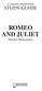 STUDY GUIDE. romeo and juliet William Shakespeare