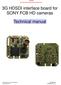 3G HDSDI interface board for SONY FCB HD cameras. Technical manual
