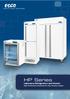 HF2-1500S-_ HC6-400S-_ HR1-140S-_. HP Series. Laboratory Refrigerators and Freezers. High-Performance Protection For Your Precious Sample
