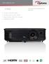 H183X. HD ready home entertainment projector. HD ready 3200 ANSI Lumens. Exceptional colour accuracy - Rec709