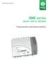 Configuration and setting guide. ONE series ONESAT ; ONE118 ; ONEHOME. Programmable multichannel amplifiers