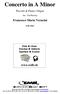 Concerto in A Minor. Piccolo & Piano / Organ. Arr.: Ted Barclay. Francesco Maria Veracini EMR 30601