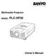Multimedia Projector PLC-XP30 MODEL. Owner's Manual