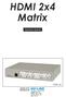 HDMI 2x4 Matrix. Operation Manual CHMX-24