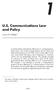U.S. Communications Law and Policy