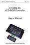 LT A LED RGB Controller. User s Manual