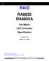 RA8835 RA8835A. Dot Matrix LCD Controller Specification. Version 3.0 March 12, RAiO Technology Inc. Copyright RAiO Technology Inc.