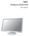 MultiSync EA261WM. User s Manual