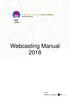 Webcasting Manual 2018