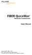 FIBER QUICKMAP. Users Manual. Multimode Troubleshooter