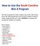 How to Use the South Carolina Win 4 Program