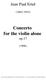 Concerto for the violin alone op.17