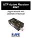 UTP Active Receiver ARXD. Applications and Operation Manual
