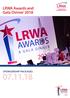 LRWA Awards and Gala Dinner 2018 SPONSORSHIP PACKAGES