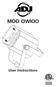 MOD QW100. User Instructions