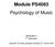 Module PS4083 Psychology of Music
