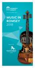 MUSIC IN ROMSEY 2018 Supported by   1
