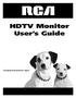 HDTV Monitor User s Guide