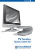 TV Service. TV Service Quick-Start Kit