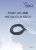 CABLE SIZE AND INSTALLATION GUIDE