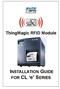 ThingMagic RFID Module INSTALLATION GUIDE. FOR CL e SERIES
