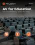 AV for Education. Instructional AV Technology Solutions from Atlona