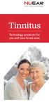 Tinnitus. Technology products for you and your loved ones