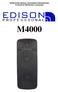 OPERATIONS MANUAL FOR EDISON PROFESSIONAL Professional ABS Molded Loudspeaker M4000