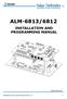 ALM-6813/6812 INSTALLATION AND PROGRAMMING MANUAL