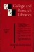 \JF. &t\ PUBLISHED BY THE ASSOCIATION OF COLLEGE AND RESEARCH LIBRARIES