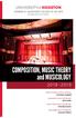 COMPOSITION, MUSIC THEORY and MUSICOLOGY