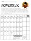 NOVEMBER. Name: Total Weekly Minutes. Oct. 29 Oct.. 30 Oct.. 31 Nov. 1 Nov. 2 Nov. 3 Nov. 4. Nov. 5 Nov. 6 Nov. 7 Nov. 8 Nov. 9 Nov. 10 Nov.