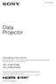 Data Projector VPL-FH65/FH60 VPL-FW65/FW (1)