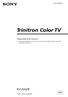 Trinitron Color TV KV-XA29. Operating Instructions K E3 (1)