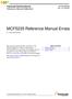 MCF5235 Reference Manual Errata Microcontroller Division