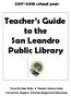 Teacher s Guide to the San Leandro Public Library