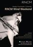RNCM Wind Weekend. Saturday 10 and Sunday 11 November. Box Office