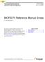 MCF5271 Reference Manual Errata Microcontroller Division