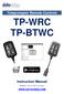 Teleprompter Remote Controls TP-WRC TP-BTWC. Instruction Manual. Rev Date: P/N: TP Controllers