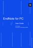 EndNote for Mac. EndNote for PC. User Guide. UTS Library University of Technology Sydney UTS CRICOS PROVIDER CODE 00099F