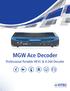 MGW Ace Decoder. Professional Portable HEVC & H.264 Decoder