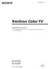 Trinitron Color TV KV-EX34 KV-EX29. Operating Instructions K (1)