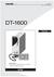MANUAL ENG DT-1600 ENGLISH. Also contains Menu options and data for built-in modulator Data for broadband amplifier QPSK