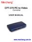 CPT-370 PC to Video.   Converter USER MANUAL
