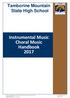 Instrumental Music Choral Music Handbook 2017