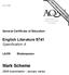 abc Mark Scheme English Literature 5741 Specification A General Certificate of Education Shakespeare 2008 examination - January series