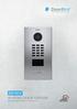 D2101V IP VIDEO DOOR STATION. Brushed Stainless Steel 1 Call button